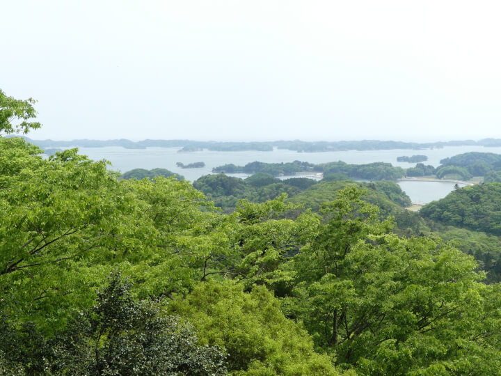 松島四大観　麗観・富山からの眺め